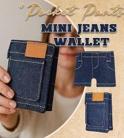 Pocket Jeans Wallet Unisex Blue Denim